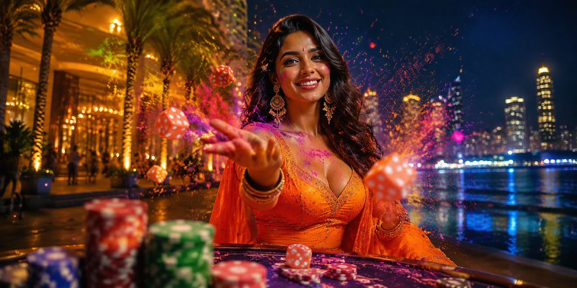 Lottery and dice game celebration during Holi festival in India